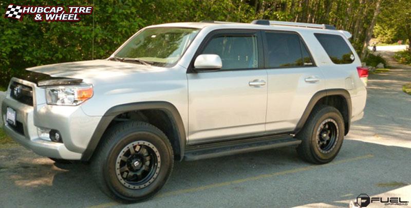 vehicle gallery/toyota 4 runner fuel trophy d551 17X9  Matte Black w/ Anthracite Ring wheels and rims